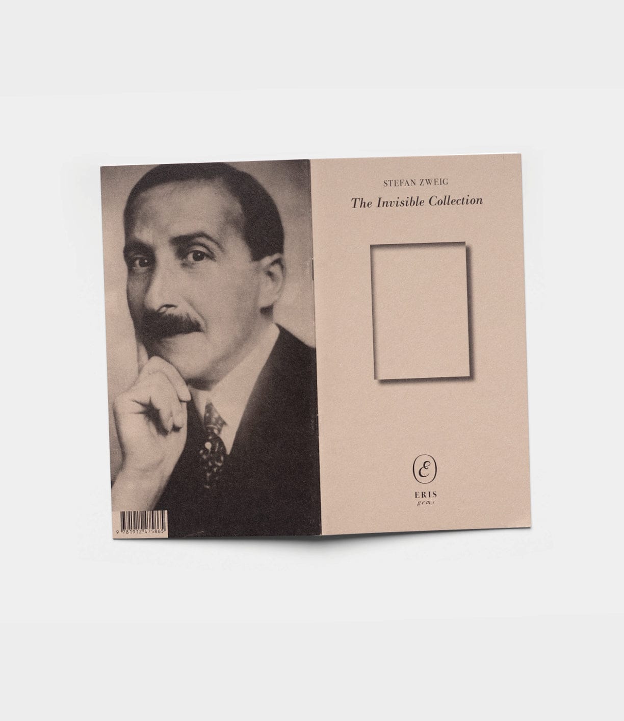 A book cover with a sepia portrait of a man on the left and the title "The Invisible Collection" by Best Made Co. on the right, featuring a blank square above the publisher's ERIS logo.