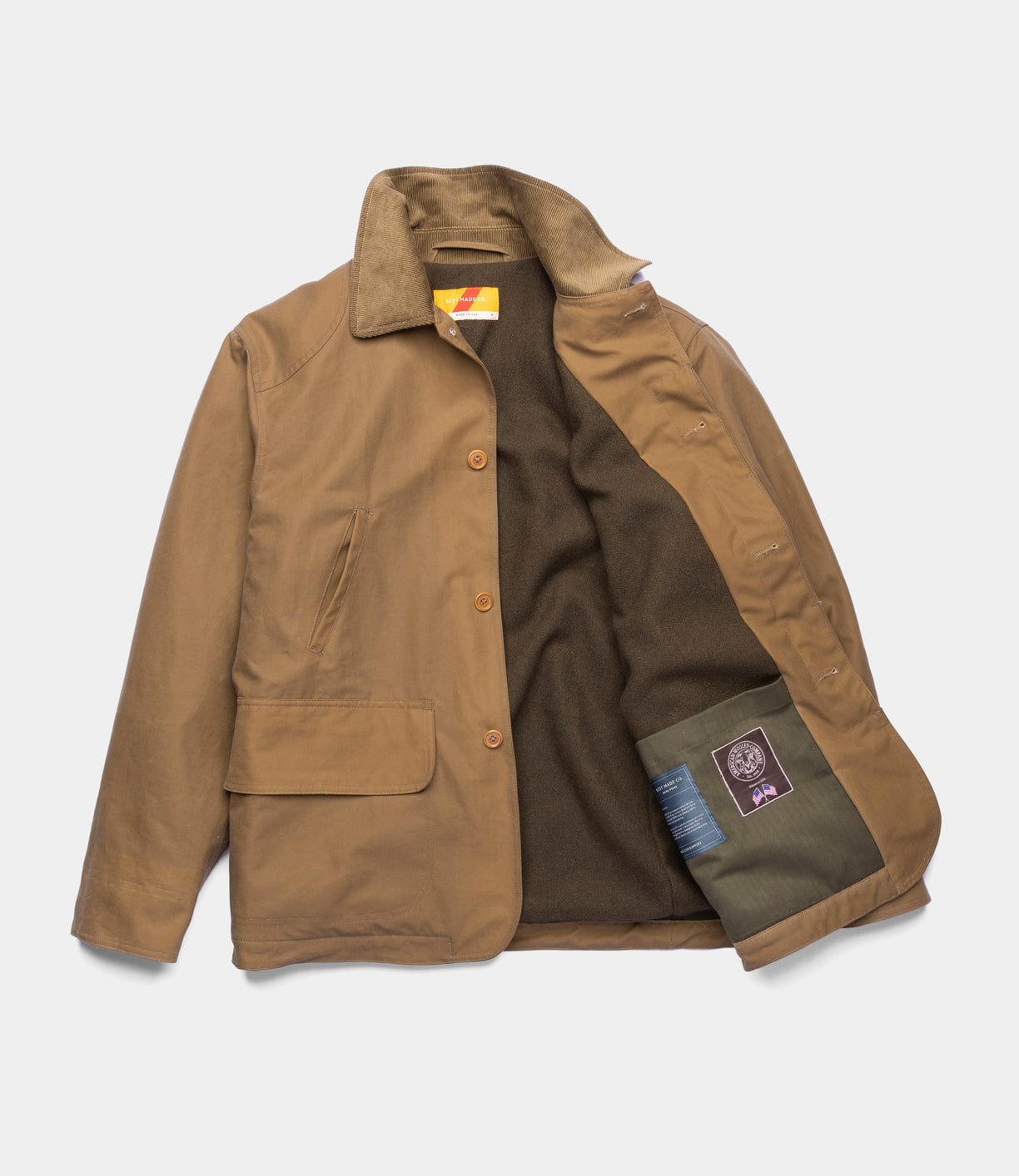 Wool-Lined Waxed Field Jacket Tan – Best Made Company