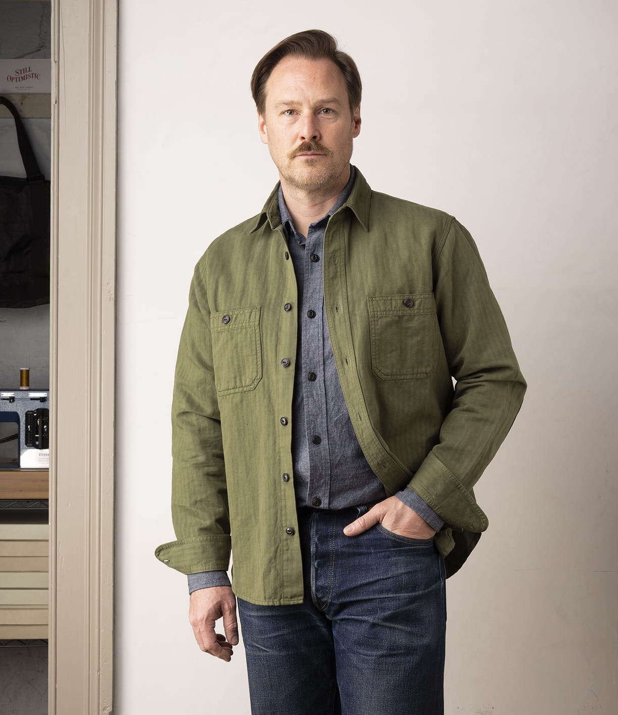 Cotton-Linen Workshirt Olive Drab – Best Made Company