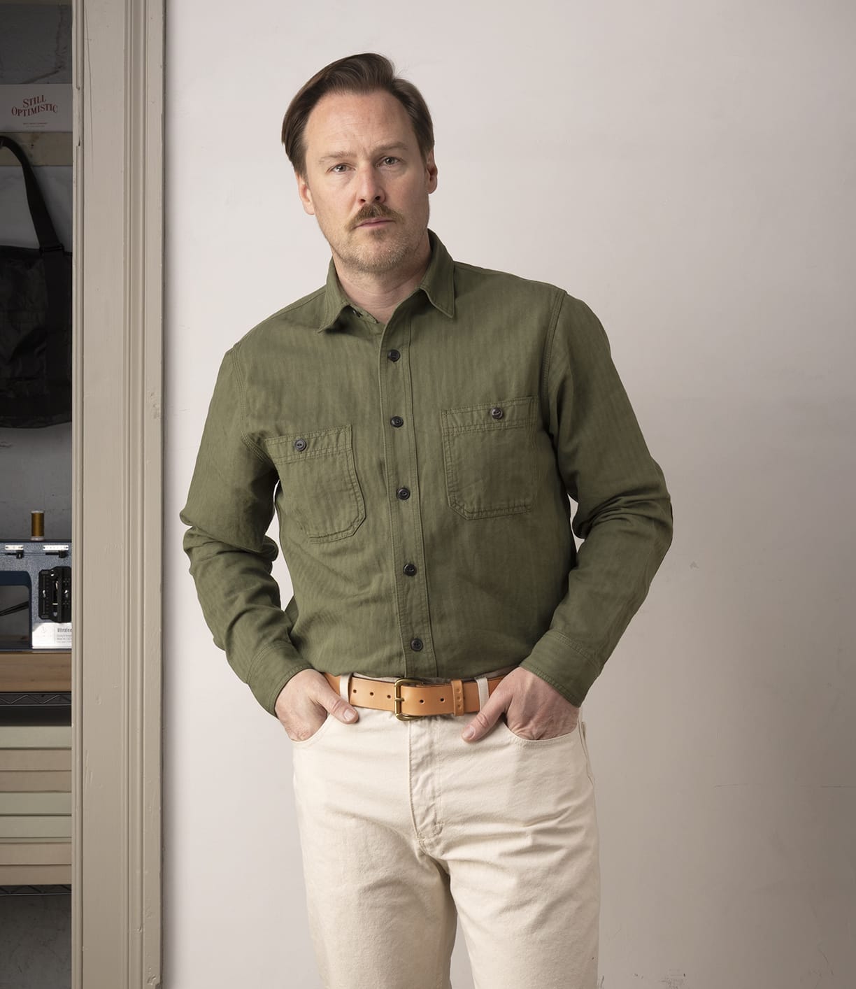 Cotton-Linen Workshirt Olive Drab – Best Made Company