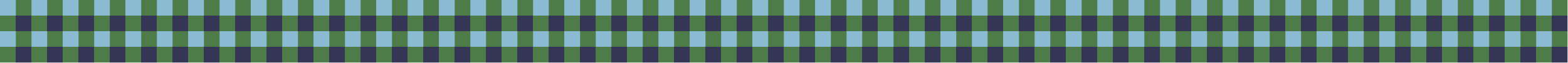 A pattern of alternating vertical light blue and dark green stripes, overlaid with three thick, horizontal dark green bands spaced evenly across a light blue background.
