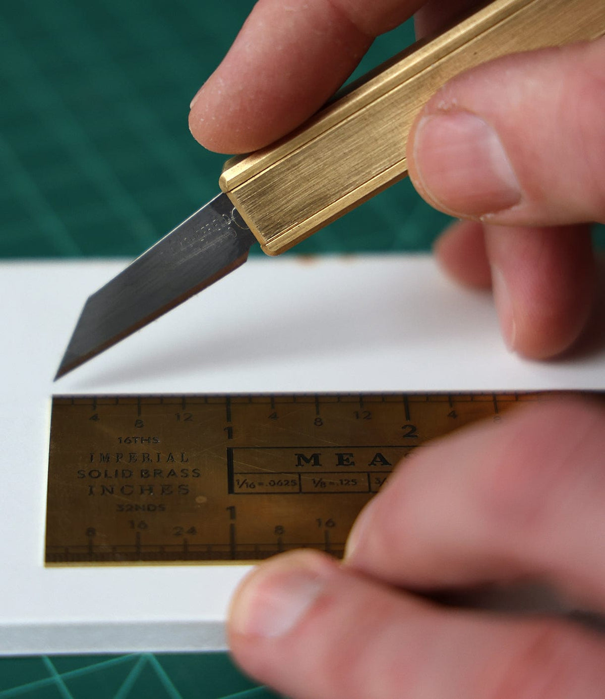 Measure Twice 6 inch Solid Brass Ruler