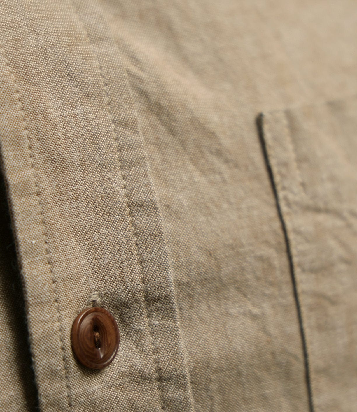 Okayama Selvege Chambray Tan Apparel Best Made Co.