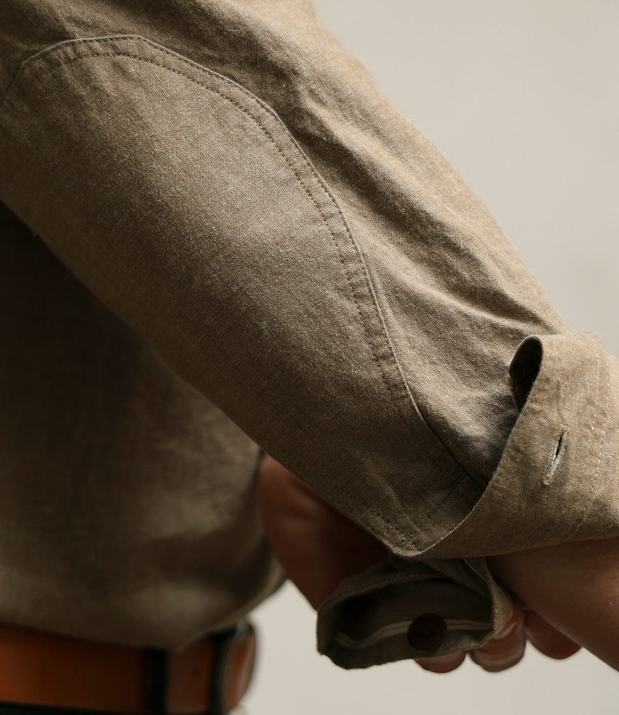 Okayama Selvege Chambray Tan Apparel Best Made Co.