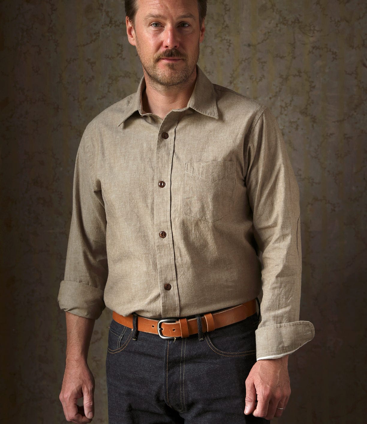 Okayama Selvege Chambray Tan Apparel Best Made Co.
