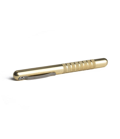 The SUPRA - Fountain Pen by Best Made Co., featuring a grooved grip and dark metal clip, is shown diagonally on a white background.