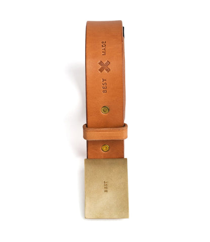 Gfeller Leather Belt With Best Made Solid Brass Buckle Accessories Best Made Company Archive